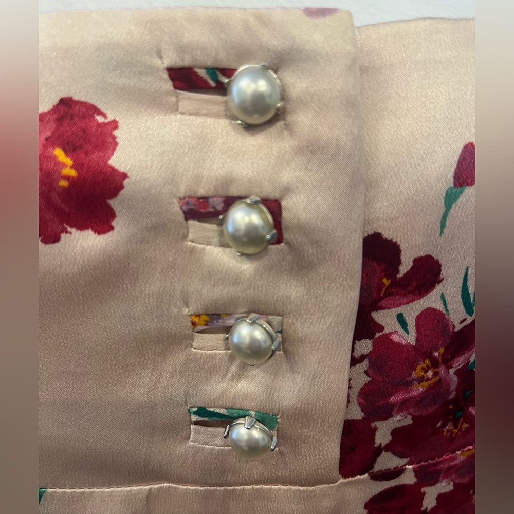 Dolce & Gabbana Silk Floral Midi Dress, Authentic, Pink & Green IT 40/US 4 *read - Picture 11 of 15